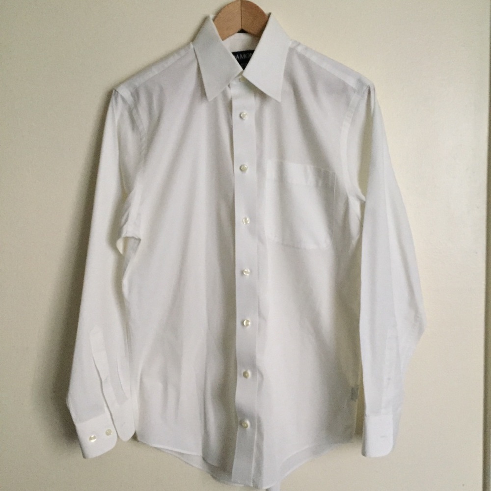 Damon Me's Shirt 14 1/2 (32-33) Off White